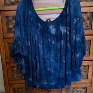Studio West Boho On or Off the Shoulders Rayon Top